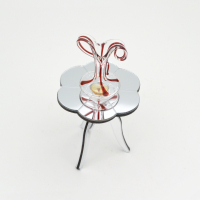 Art Deco Mirrored Stool ''Flower''